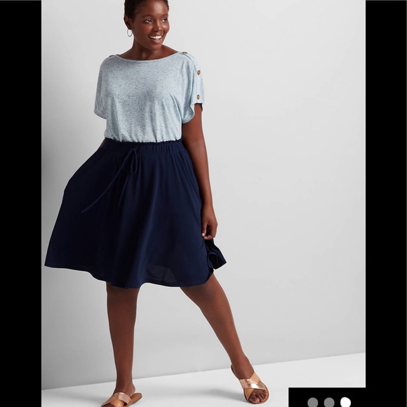 🫐💛🆕LB Crepe Mini Skirt - Picture 1 of 4